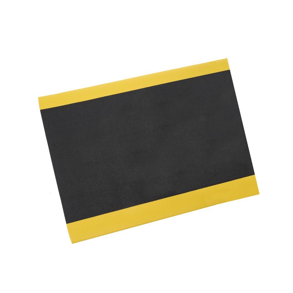 Zdjęcie produktu nr 1: Mata przeciwzmęczeniowa HEMMDAL ErgoSoft Classic, teksturowana, 1-warstwowa, szer. x dł. 900 x 1200 mm, kolor czarny/żółty