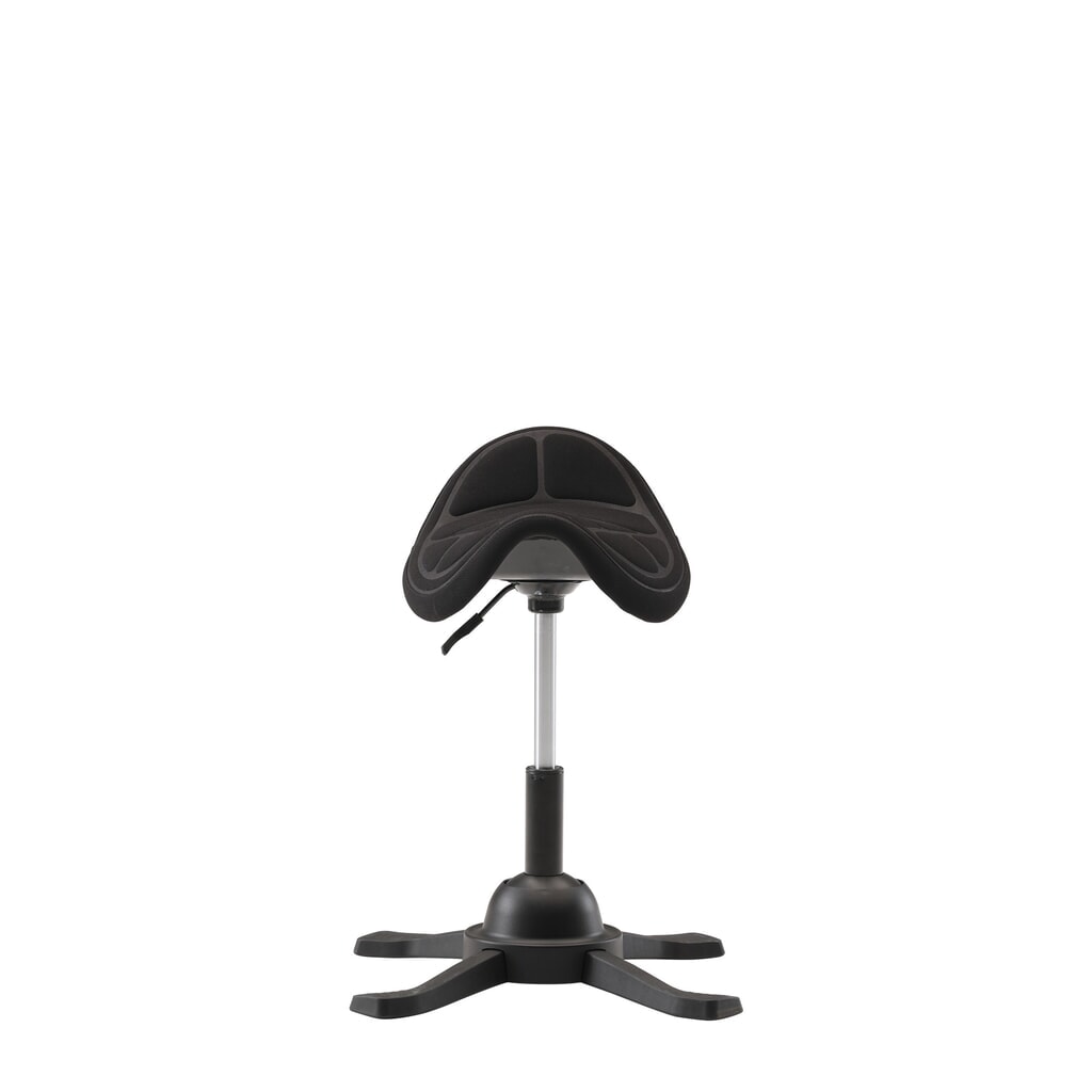 Obrotowy taboret siodłowy HEMMDAL, tapicerowane siedzisko, wysokość siedziska 480–660 mm, ślizgacz podłogowy Zdjęcie produktu nr 3: Obrotowy taboret siodłowy HEMMDAL, tapicerowane siedzisko, wysokość siedziska 480–660 mm, ślizgacz podłogowy