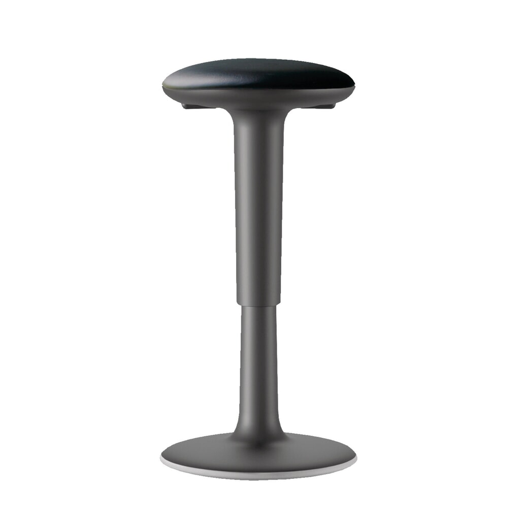 Taboret HEMMDAL, siedzisko ze skóry syntetycznej, wysokość siedziska 560–720 mm, okrągły ślizgacz podłogowy Zdjęcie produktu: Taboret HEMMDAL, siedzisko ze skóry syntetycznej, wysokość siedziska 560–720 mm, okrągły ślizgacz podłogowy