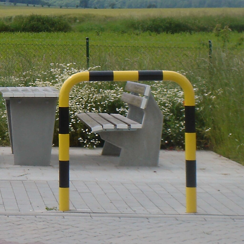 Kabłąk przeciwuderzeniowy do zastosowań na zewnątrz, Ø 76 mm, wys. x szer. 1200 x 1000 mm Zdjęcie produktu nr 7: Kabłąk przeciwuderzeniowy do zastosowań na zewnątrz, Ø 76 mm, wys. x szer. 1200 x 1000 mm