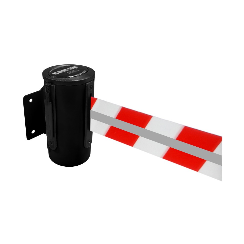 Zdjęcie produktu nr 1: Kaseta taśmy RS-GUIDESYSTEMS® GLW 25-J REFLECTO, montaż ścienny, długość 4 m, szerokość 50 mm, obudowa czarna, taśma czerwono-biała