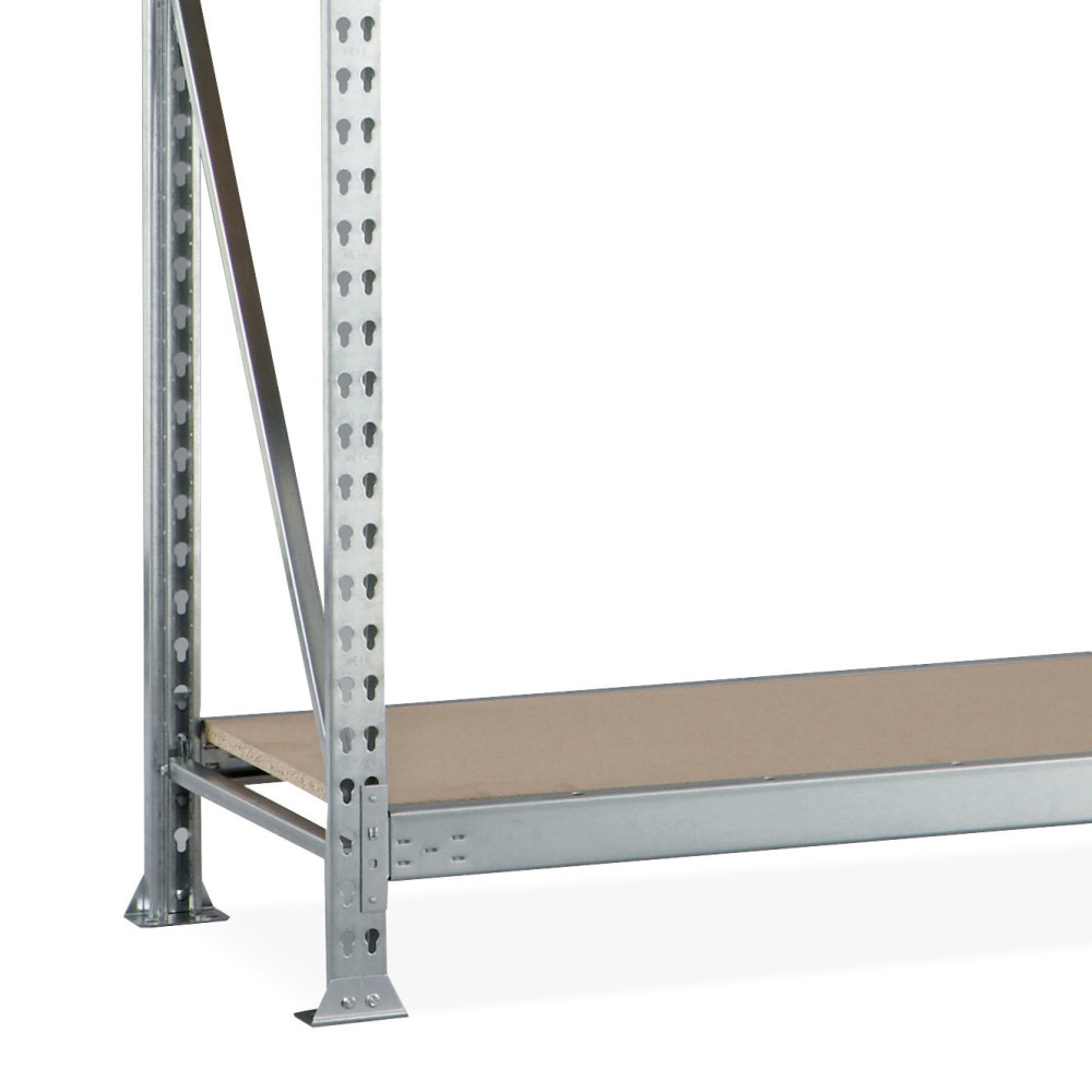 Zdjęcie produktu nr 2: Kompletny pakiet: regał o dużej rozpiętości META, z płytami wiórowymi, obciążenie półki 600 kg, wys. x szer. x gł. 2200 x 3600 x 650 mm