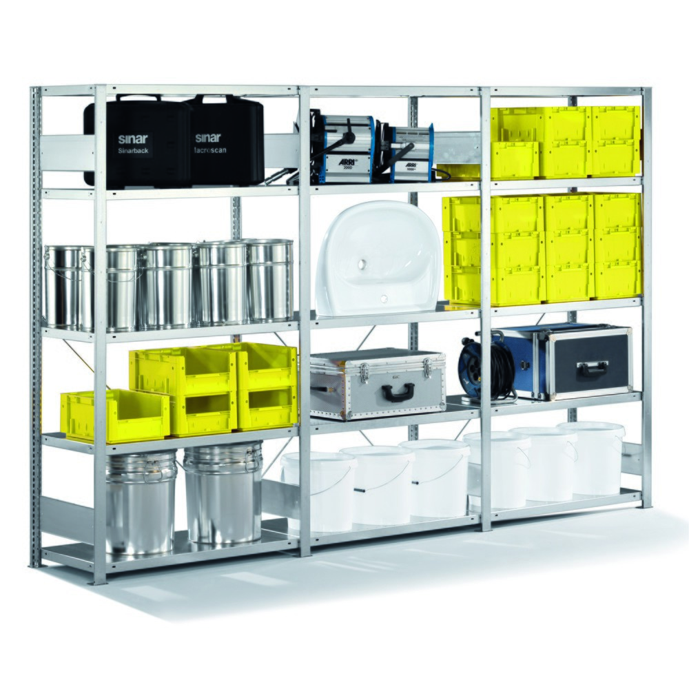 Zdjęcie produktu nr 2: Kompletny pakiet: regał półkowy META, obciążenie półki 230 kg, ocynkowany, wys. x szer. x gł. 2000 x 3000 x 300 mm