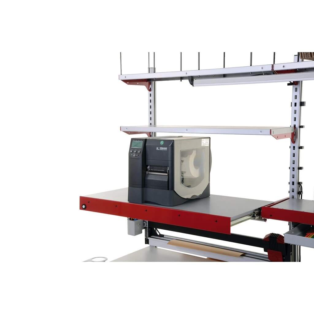 Rocholz stół do pakowania FLEX Premium z elektryczną regulacją wysokości, w pełni wyposażony, wys. x szer. x gł. 720–1120 x 2000 x 800 mm Zdjęcie produktu nr 9: Rocholz stół do pakowania FLEX Premium z elektryczną regulacją wysokości, w pełni wyposażony, wys. x szer. x gł. 720–1120 x 2000 x 800 mm