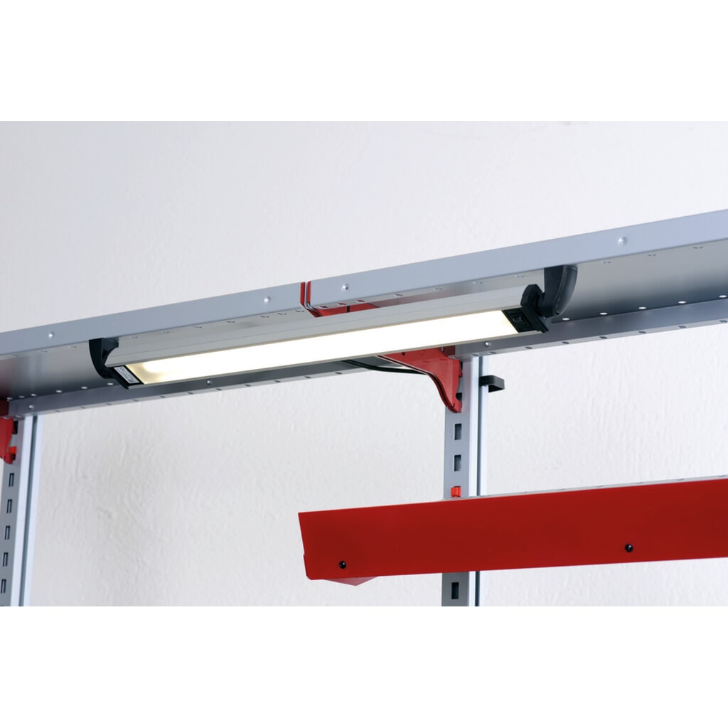 Zdjęcie produktu nr 10: Rocholz stół do pakowania FLEX Premium z elektryczną regulacją wysokości, w pełni wyposażony, wys. x szer. x gł. 720–1120 x 2000 x 800 mm