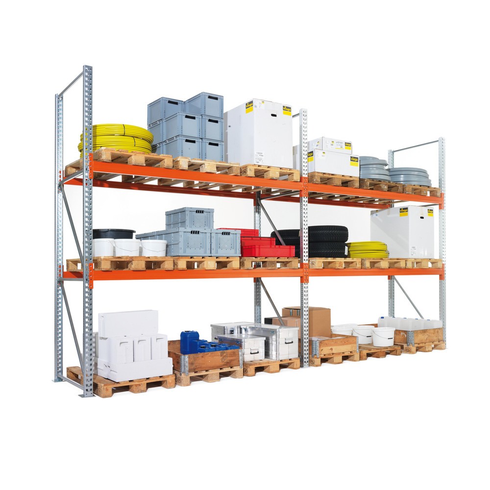 Zdjęcie produktu nr 1: Kompletny pakiet: regał paletowy META MULTIPAL, obciążenie półki 1550 kg, wys. x szer. x gł. 3300 x 5655 x 1100 mm