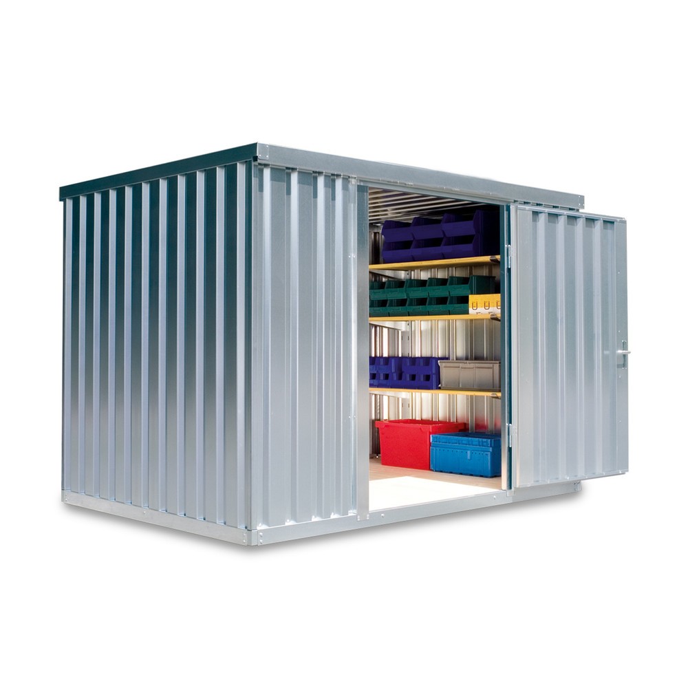 Zdjęcie produktu nr 1: Kontener na materiały pojedynczy moduł, wys. × szer. × gł. 2150 × 3050 × 2170 mm, zdemontowany, podłoga drewniana, ocynkowany