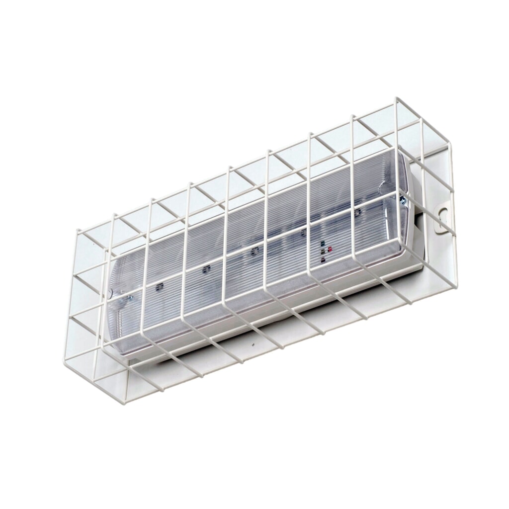 Zdjęcie produktu: Kosz chroniący przed uderzeniem piłki do lamp ratunkowych, wys. x szer. x gł. 200 x 435 x 140 mm