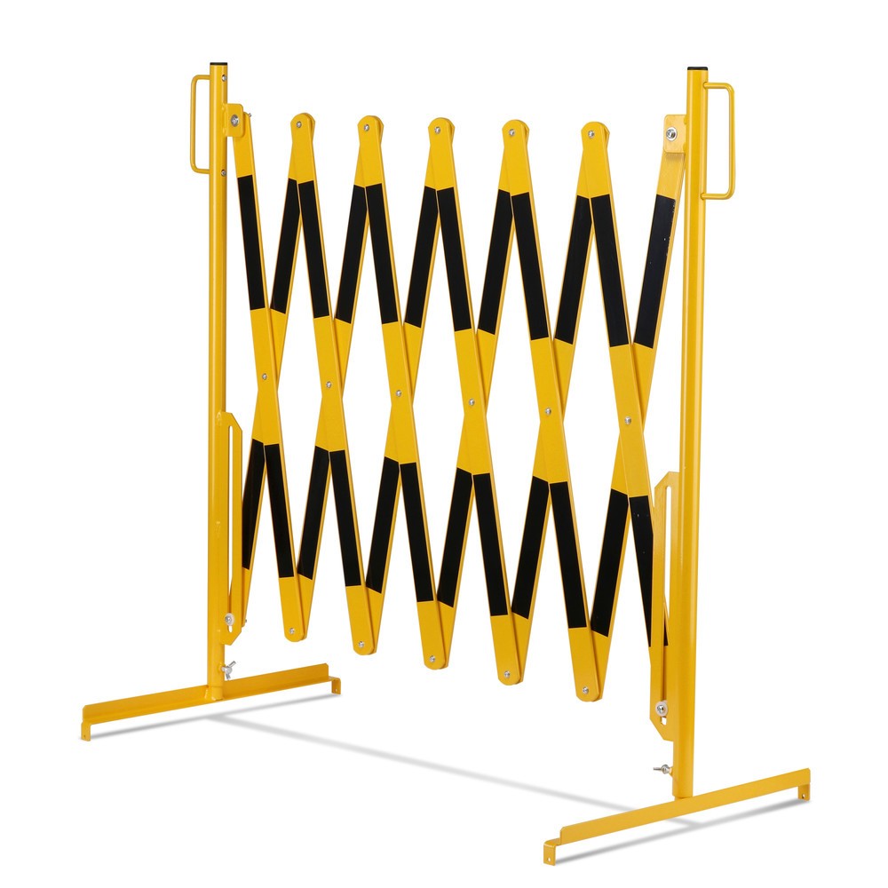 Zdjęcie produktu nr 6: Krata nożycowa, obustronna podstawa, szerokość 4000 mm, czarna/żółta