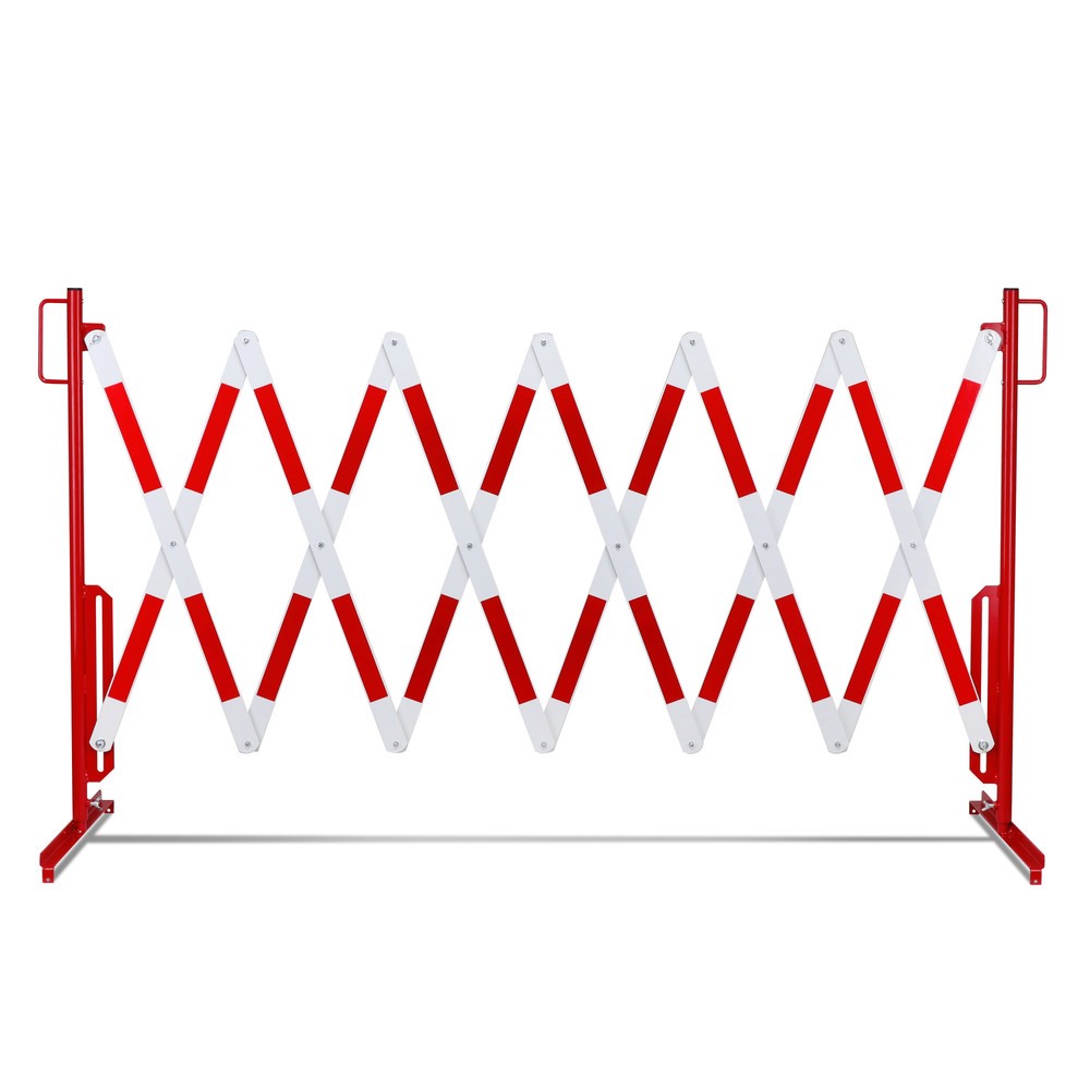 Zdjęcie produktu nr 10: Krata nożycowa, obustronna podstawa, szerokość 4000 mm, czerwona/biała