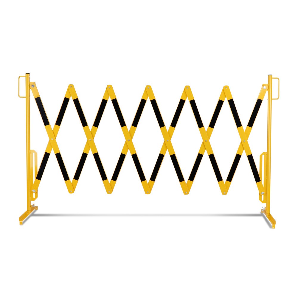 Zdjęcie produktu nr 10: Krata nożycowa, obustronna podstawa, szerokość 4000 mm, czarna/żółta