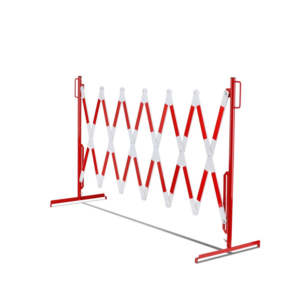 Zdjęcie produktu nr 11: Krata nożycowa, obustronna podstawa, szerokość 4000 mm, czerwona/biała