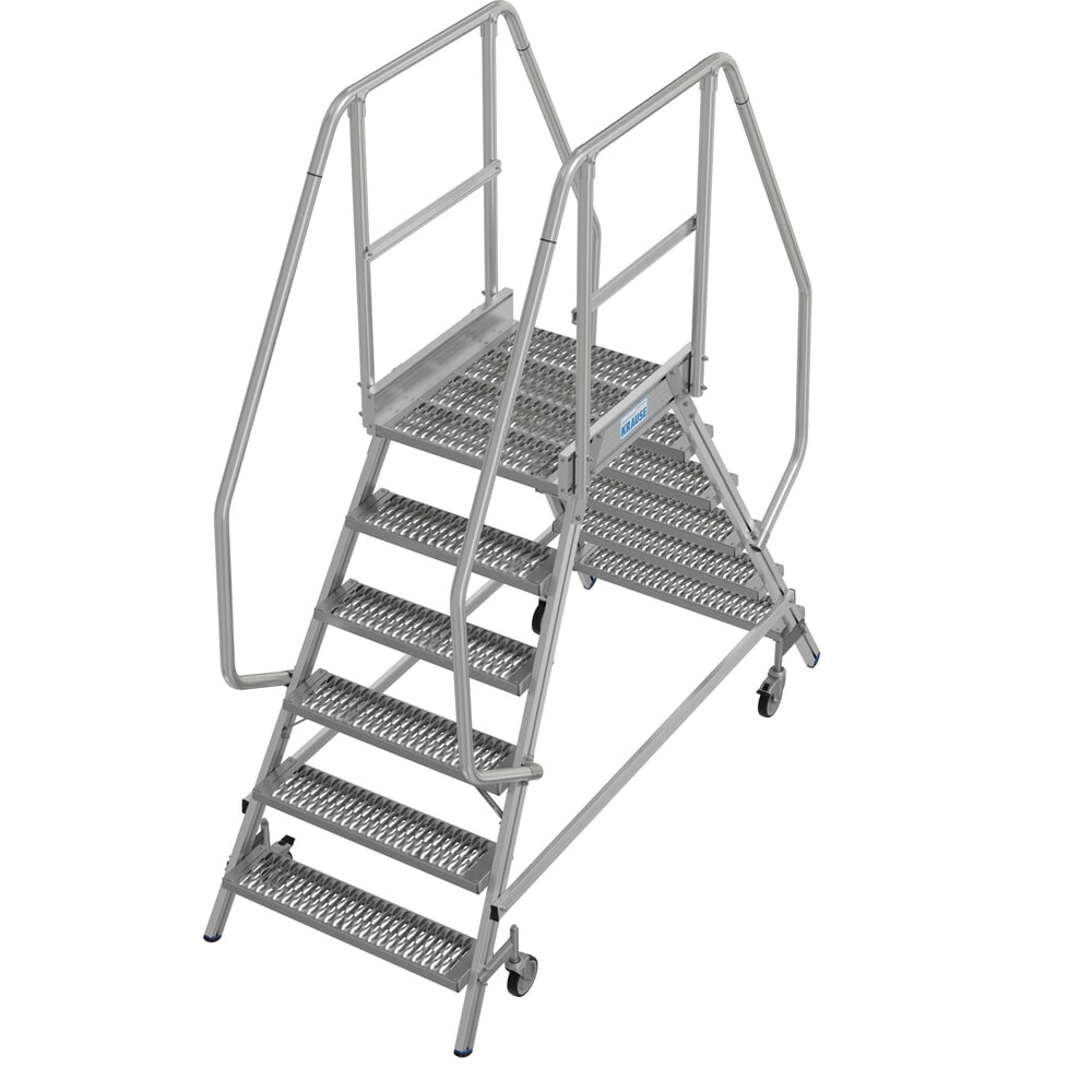 Zdjęcie produktu nr 15: Drabina z podestem KRAUSE® STABILO, mobilna, dwustronna, profile rusztowe R13, 2 x 6 stopni
