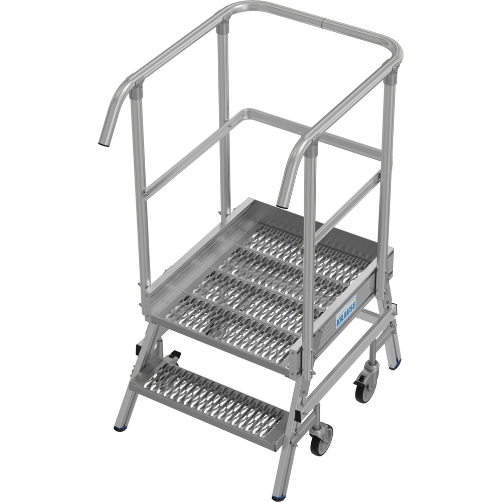 Obraz produktu: Mobilna drabina z podestem KRAUSE® STABILO, jednostronna, krata profilowa R13, 2 stopnie