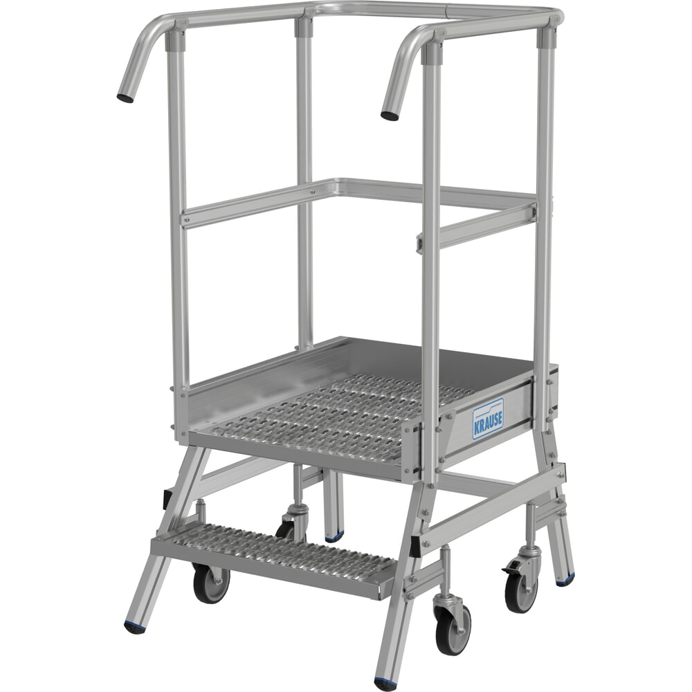 Zdjęcie produktu nr 2: Mobilna drabina z podestem KRAUSE® STABILO, jednostronna, krata profilowa R13, 2 stopnie