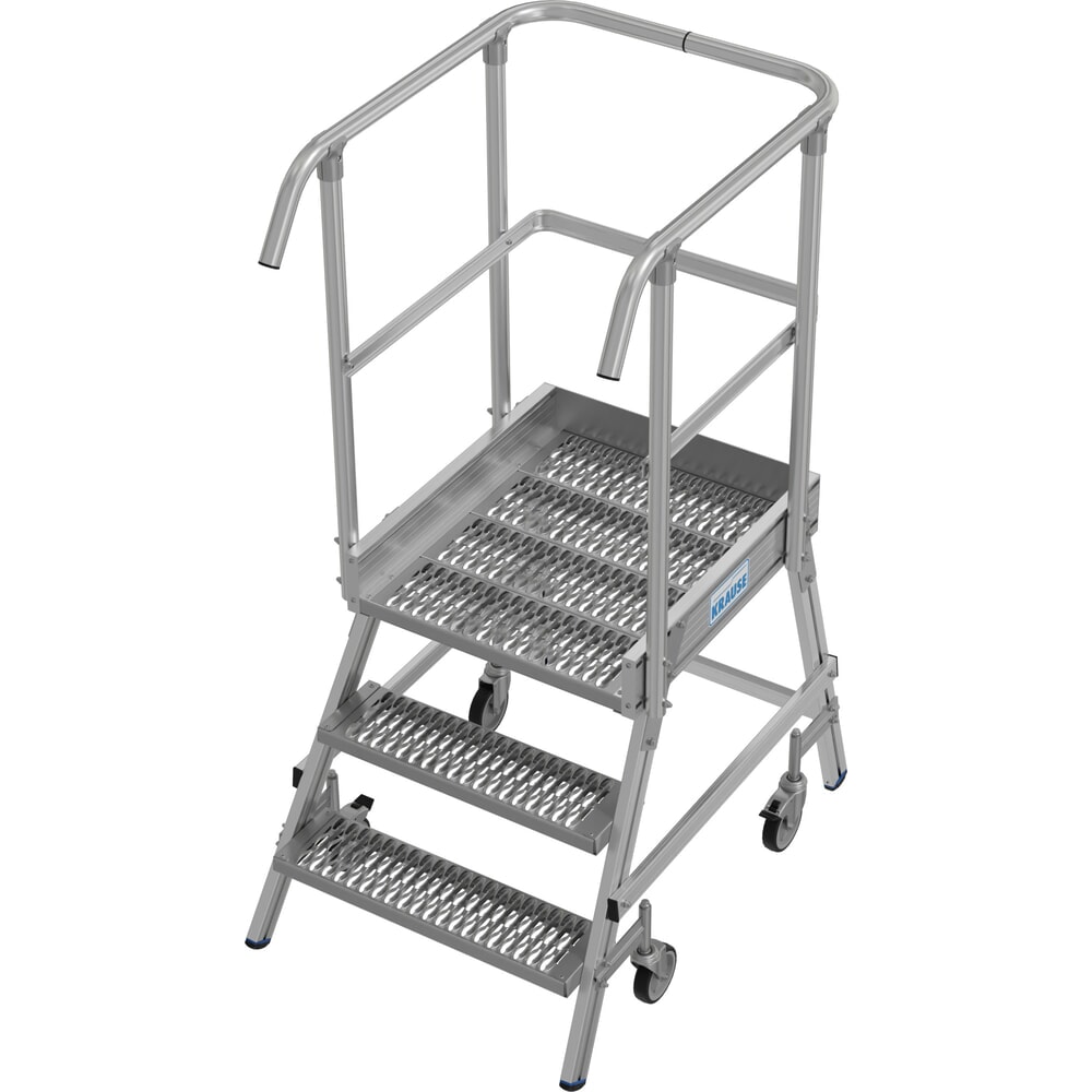 Obraz produktu: Mobilna drabina z podestem KRAUSE® STABILO, jednostronna, krata profilowa R13, 3 stopnie