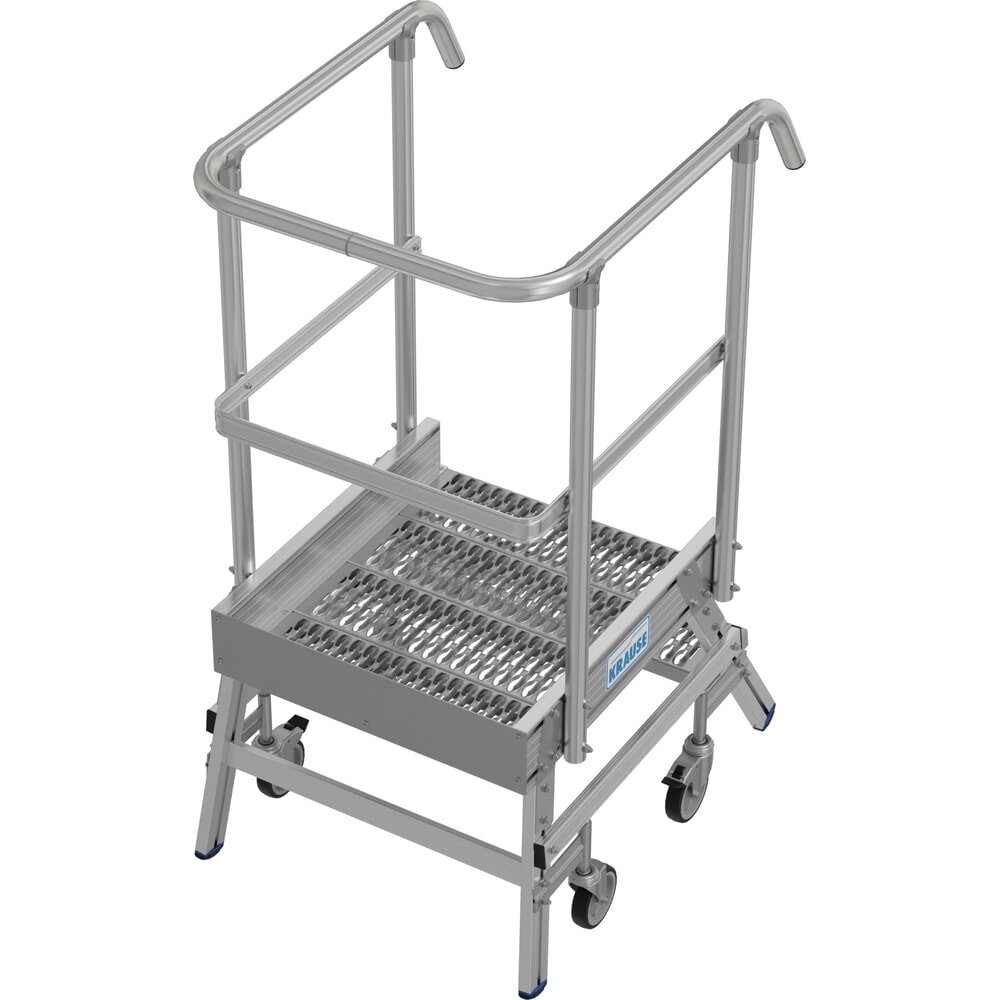 Zdjęcie produktu nr 3: Mobilna drabina z podestem KRAUSE® STABILO, jednostronna, krata profilowa R13, 2 stopnie