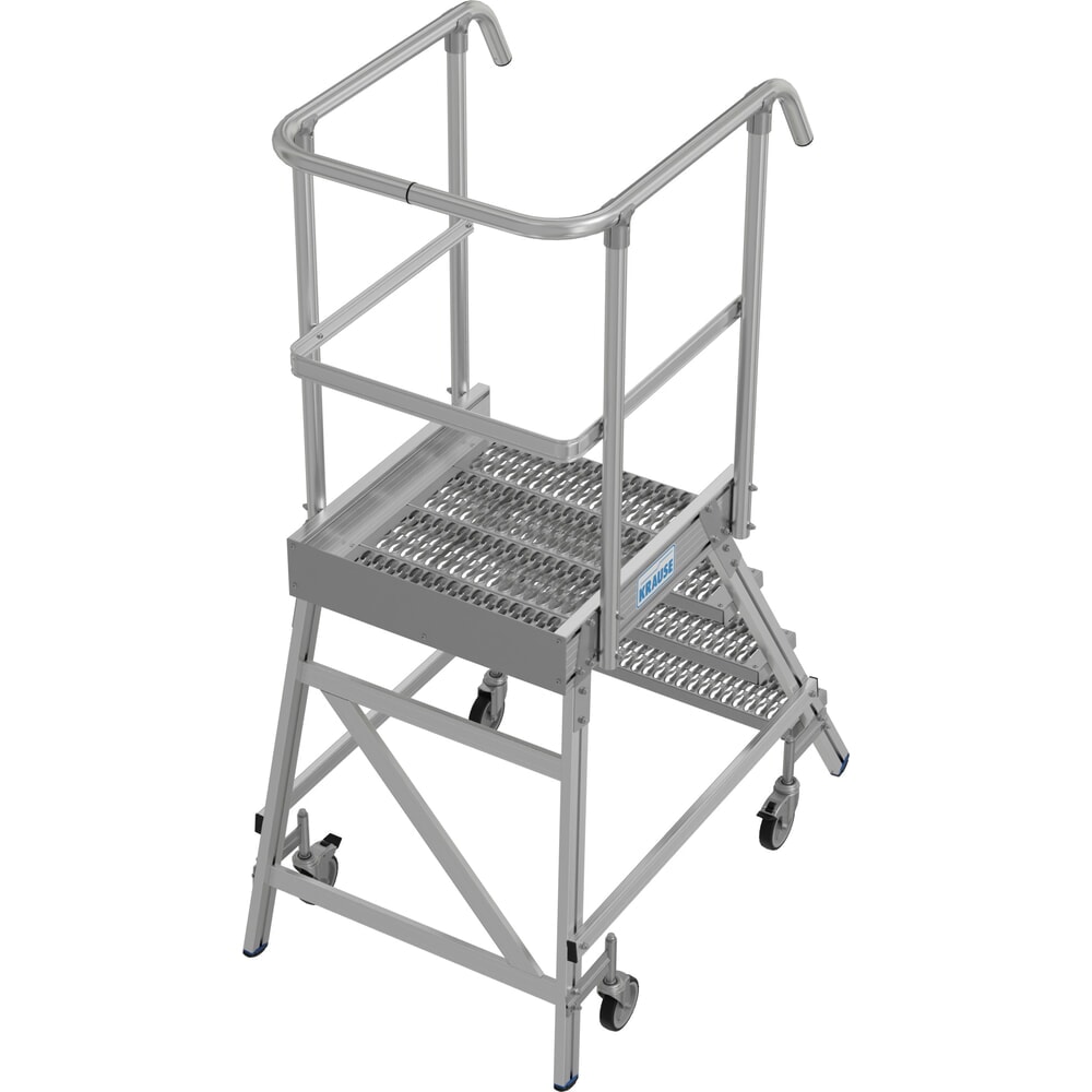 Zdjęcie produktu nr 15: Mobilna drabina z podestem KRAUSE® STABILO, jednostronna, krata profilowa R13, 4 stopnie