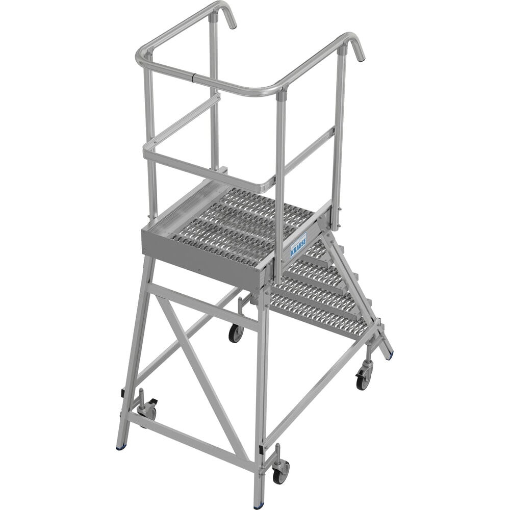 Zdjęcie produktu nr 15: Mobilna drabina z podestem KRAUSE® STABILO, jednostronna, krata profilowa R13, 5 stopni