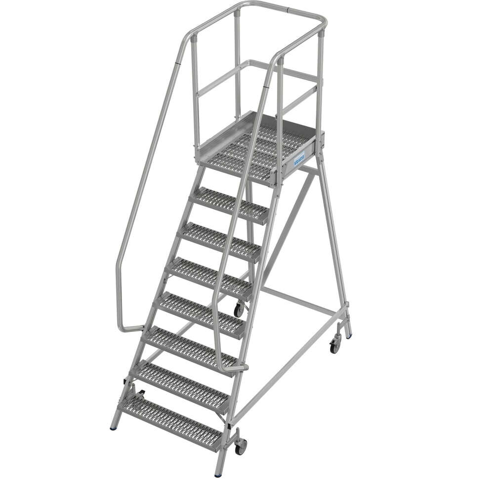 Zdjęcie produktu nr 16: Mobilna drabina z podestem KRAUSE® STABILO, jednostronna, krata profilowa R13, 8 stopni