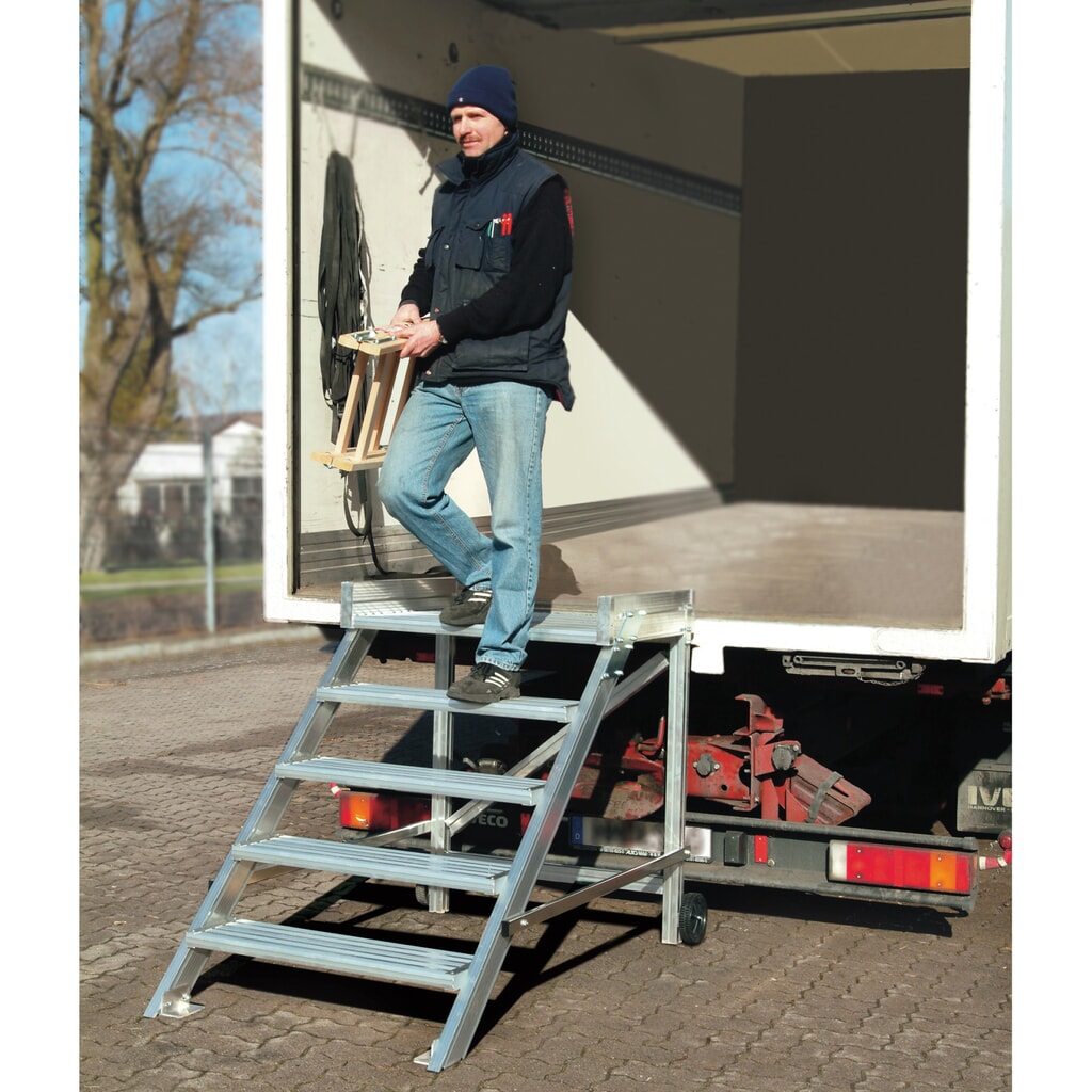 KRAUSE® STABILO Podesttreppe, fahrbar