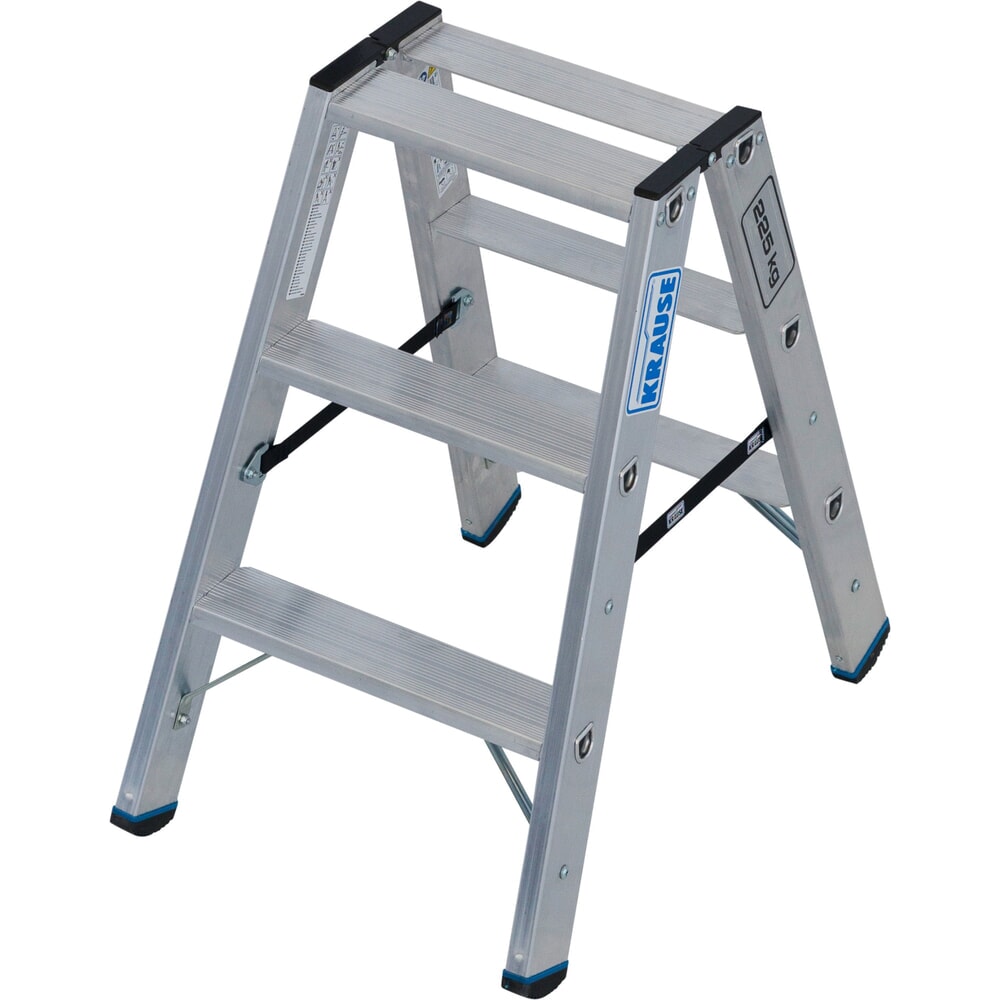 Obraz produktu: Drabina ze stopniami wolnostojąca KRAUSE® STABILO, dwustronna, udźwig 225 kg, 2 x 3 stopnie
