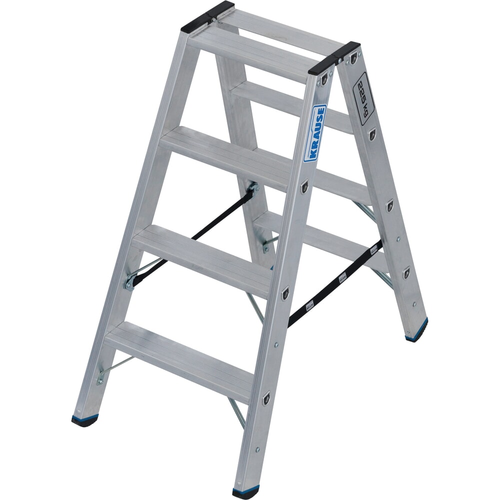 Obraz produktu: Drabina ze stopniami wolnostojąca KRAUSE® STABILO, dwustronna, udźwig 225 kg, 2 x 4 stopnie