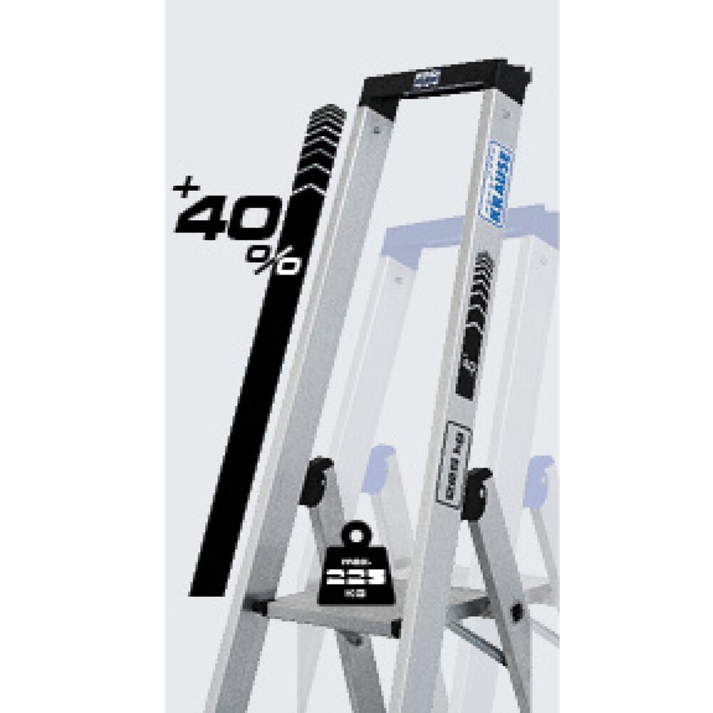 Zdjęcie produktu nr 8: Drabina ze stopniami wolnostojąca KRAUSE® STABILO z wysokim kabłąkiem, udźwig 225 kg, 4 stopnie