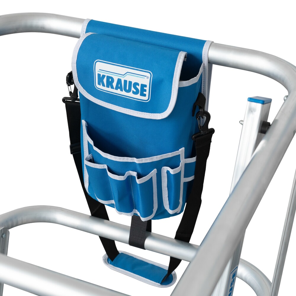 Zdjęcie produktu nr 8: Drabina z podestem teleskopowa KRAUSE® STABILO z dużą platformą SkyMatic, 3–5 szczebli