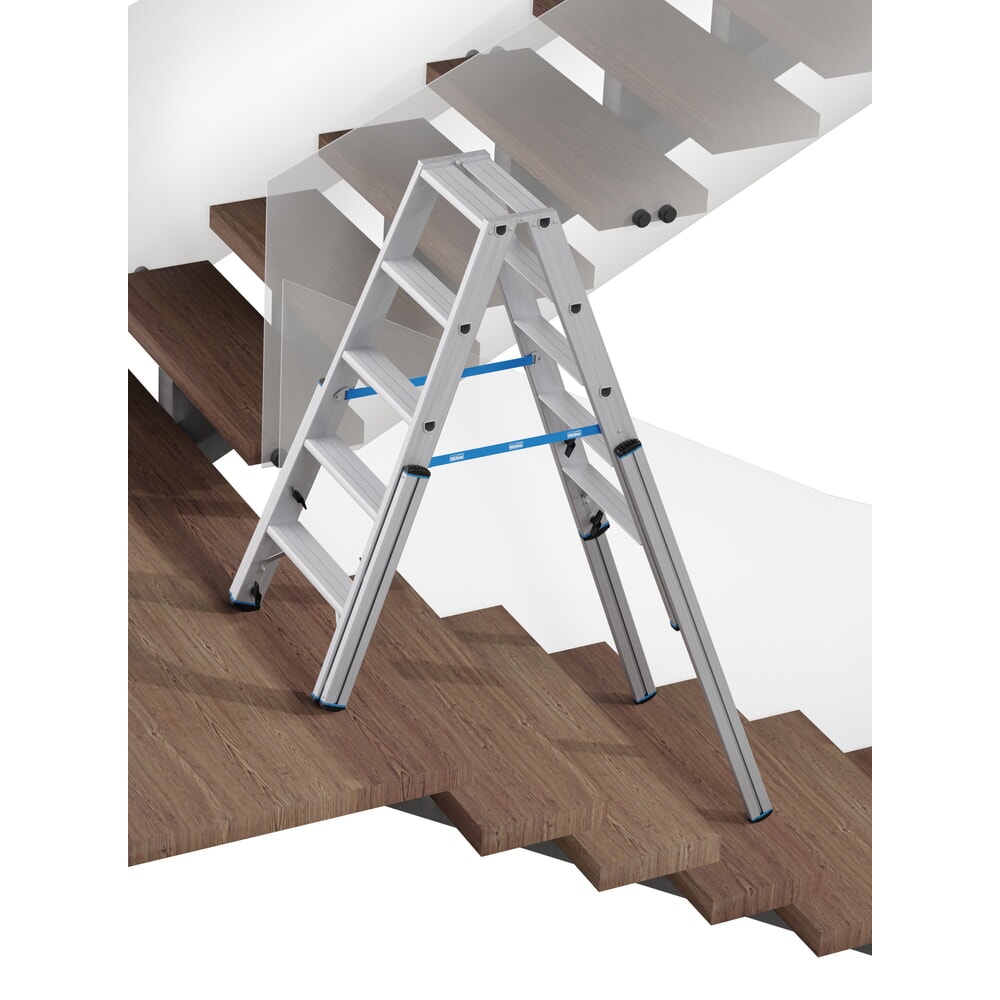 Zdjęcie produktu nr 3: Drabina teleskopowa KRAUSE® STABILO ze stopniami, dwustronna, 2 x 5 stopni