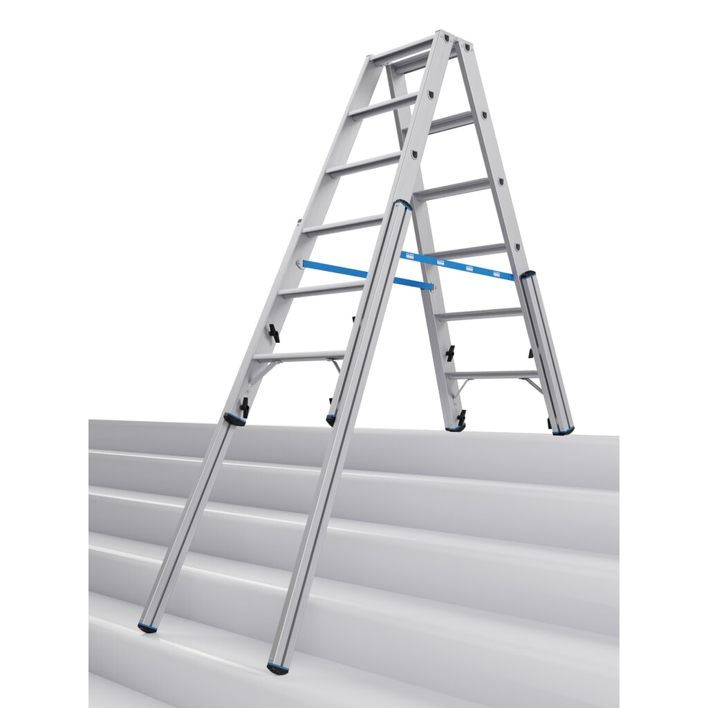 Zdjęcie produktu: Drabina teleskopowa KRAUSE® STABILO ze stopniami, dwustronna, 2 x 6 stopni