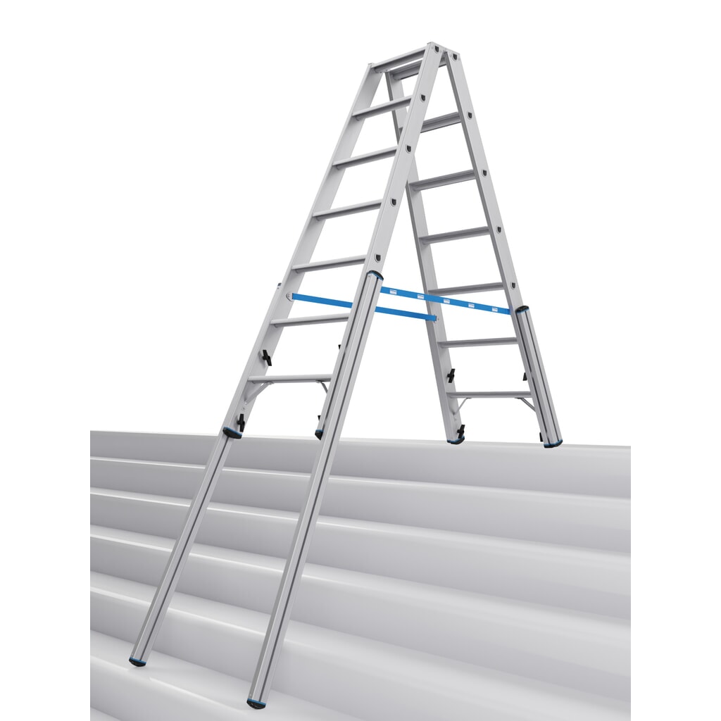 Drabina teleskopowa KRAUSE® STABILO ze stopniami, dwustronna, 2 x 7 stopni Zdjęcie produktu: Drabina teleskopowa KRAUSE® STABILO ze stopniami, dwustronna, 2 x 7 stopni