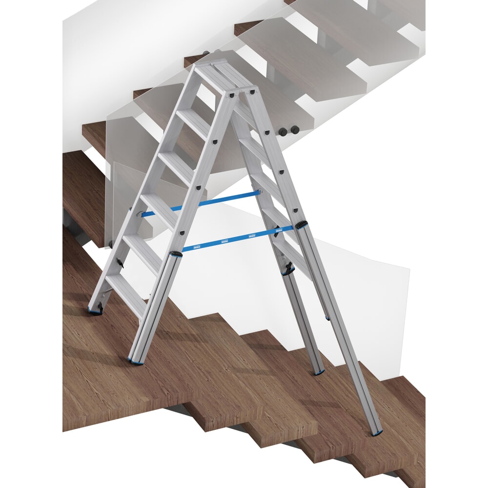 Zdjęcie produktu nr 15: Drabina teleskopowa KRAUSE® STABILO ze stopniami, dwustronna, 2 x 6 stopni