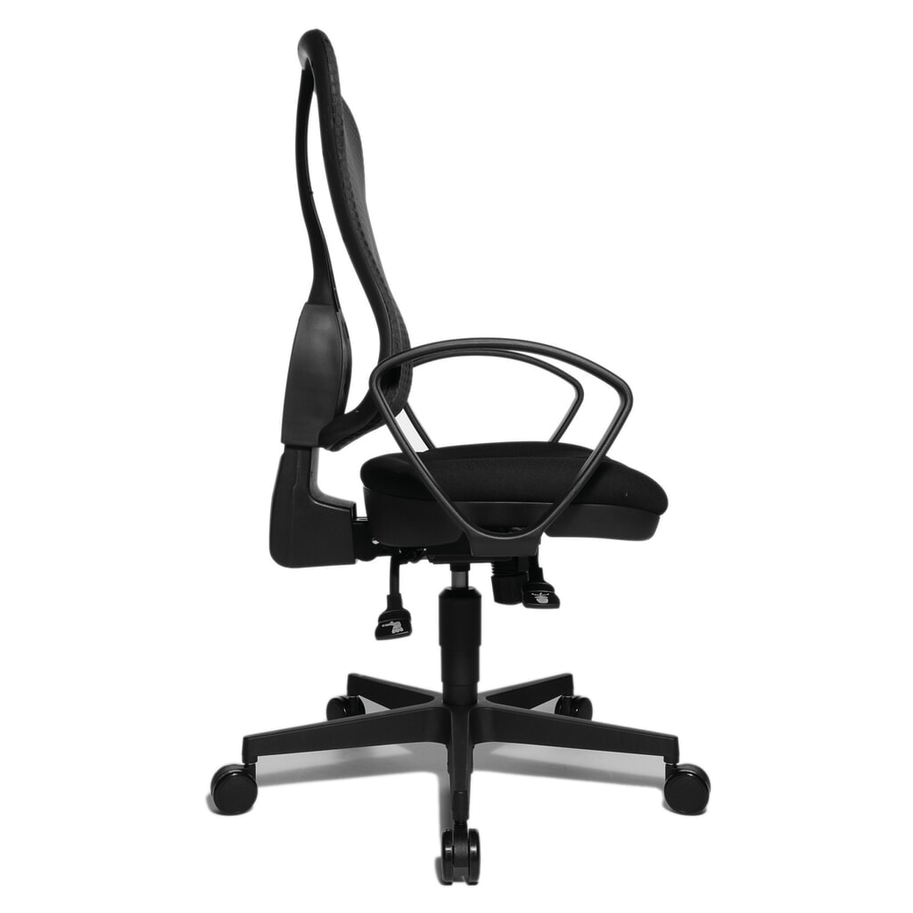 Zdjęcie produktu nr 4: Krzesło biurowe obrotowe Topstar® Head Point SY, siedzisko z muldą, kolor czarny/czarny