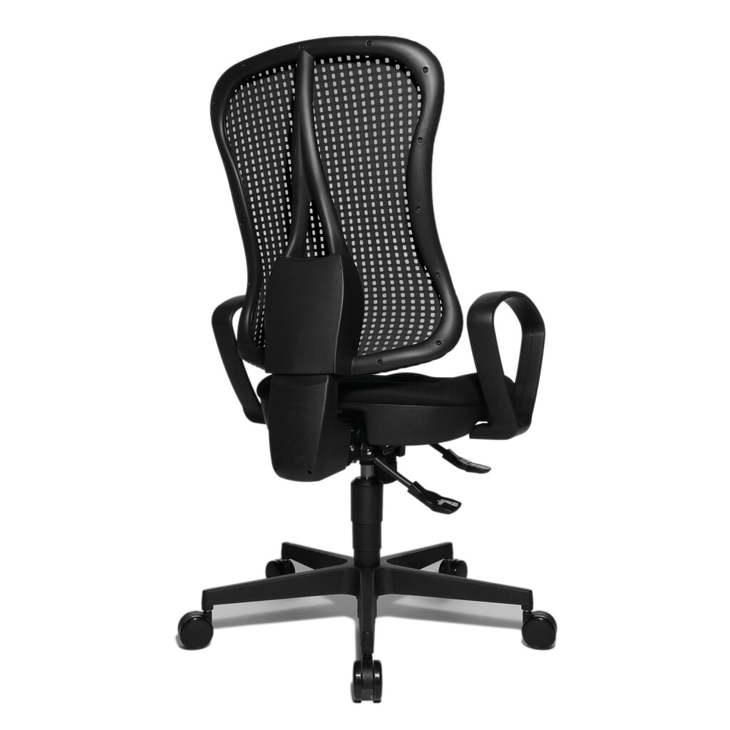 Zdjęcie produktu nr 5: Krzesło biurowe obrotowe Topstar® Head Point SY, siedzisko z muldą, kolor czarny/czarny