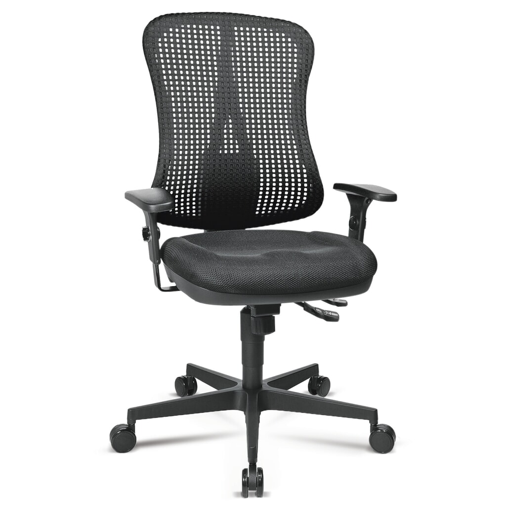 Zdjęcie produktu: Krzesło biurowe obrotowe Topstar® Head Point SY, siedzisko z muldą, kolor czarny/czarny