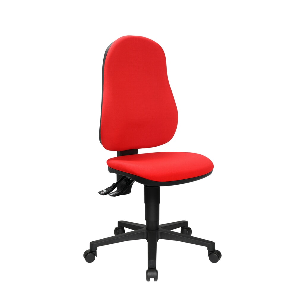 Krzesło biurowe obrotowe Topstar® Point 60, siedzisko z muldą, kolor czerwony Zdjęcie produktu nr 2: Krzesło biurowe obrotowe Topstar® Point 60, siedzisko z muldą, kolor czerwony