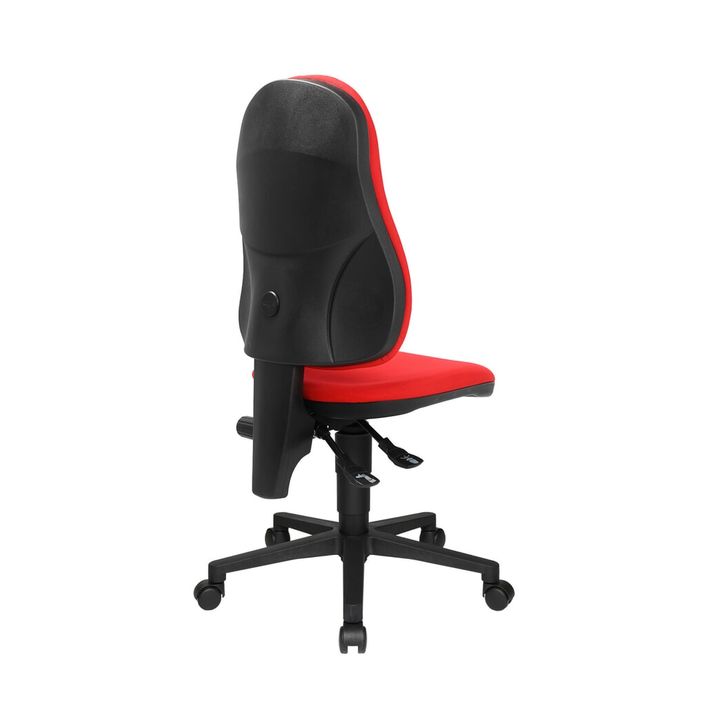 Krzesło biurowe obrotowe Topstar® Point 60, siedzisko z muldą, kolor czerwony Zdjęcie produktu nr 4: Krzesło biurowe obrotowe Topstar® Point 60, siedzisko z muldą, kolor czerwony