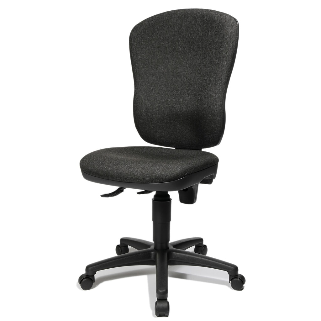 Krzesło biurowe obrotowe Topstar® Point 80, wysokie oparcie, siedzisko z muldą, kolor szary antracytowy Zdjęcie produktu nr 5: Krzesło biurowe obrotowe Topstar® Point 80, wysokie oparcie, siedzisko z muldą, kolor szary antracytowy