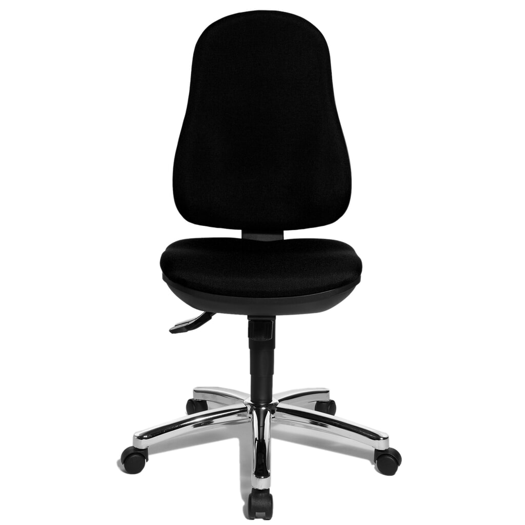 Krzesło biurowe obrotowe Topstar® Support Syncro, siedzisko profilowane do ochrony krążków międzykręgowych, kolor czarny Zdjęcie produktu nr 2: Krzesło biurowe obrotowe Topstar® Support Syncro, siedzisko profilowane do ochrony krążków międzykręgowych, kolor czarny
