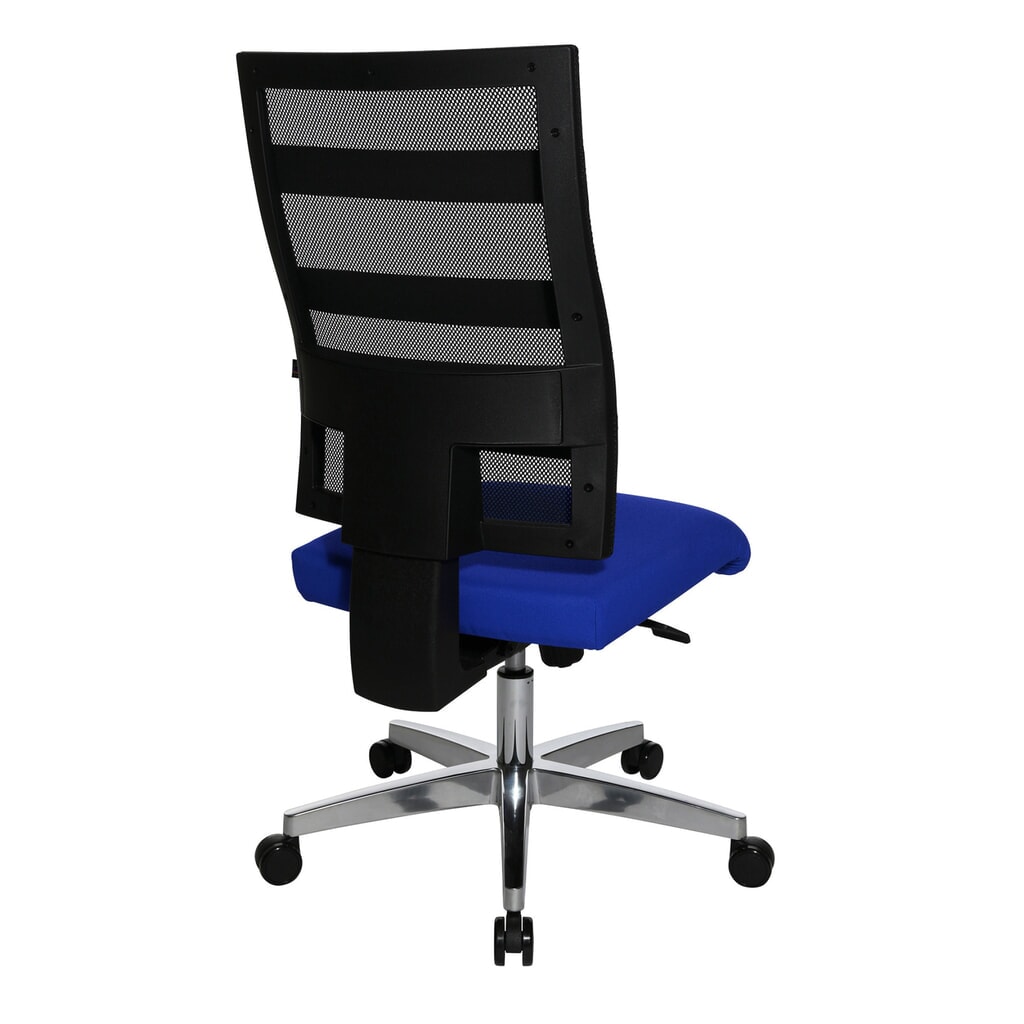 Krzesło biurowe obrotowe Topstar® X-Pander, oparcie siatkowe, funkcja fitness, kolor niebieski Zdjęcie produktu nr 3: Krzesło biurowe obrotowe Topstar® X-Pander, oparcie siatkowe, funkcja fitness, kolor niebieski
