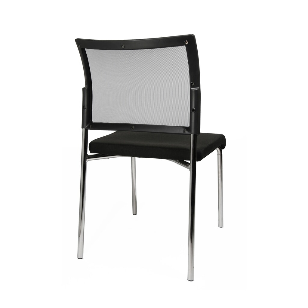 Krzesło dla gości Topstar® Classic z oparciem siatkowym + stelaż 4-nożny, czarne Zdjęcie produktu nr 3: Krzesło dla gości Topstar® Classic z oparciem siatkowym + stelaż 4-nożny, czarne