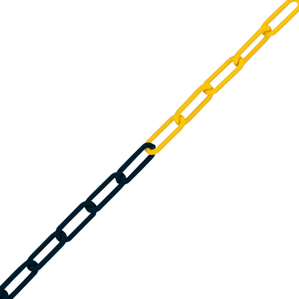 Łańcuch odgradzający, nylon, grubość 6 mm, długość 50 m, żółty/czarny Zdjęcie produktu: Łańcuch odgradzający, nylon, grubość 6 mm, długość 50 m, żółty/czarny