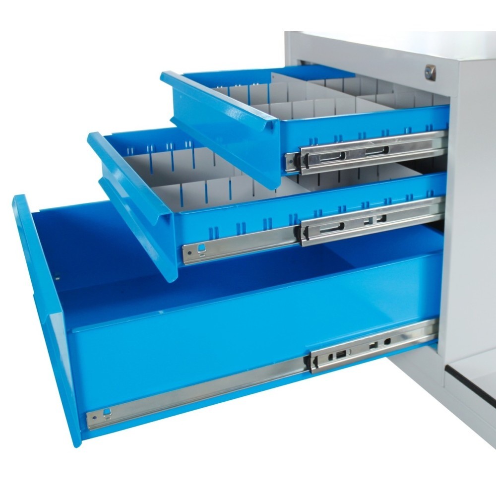 Zdjęcie produktu nr 4: Ława warsztatowa Steinbock® Cube, 3 x szuflada, udźwig 300 kg, wys. x szer. x gł. 825 x 1200 x 600 mm, RAL 7035/5012