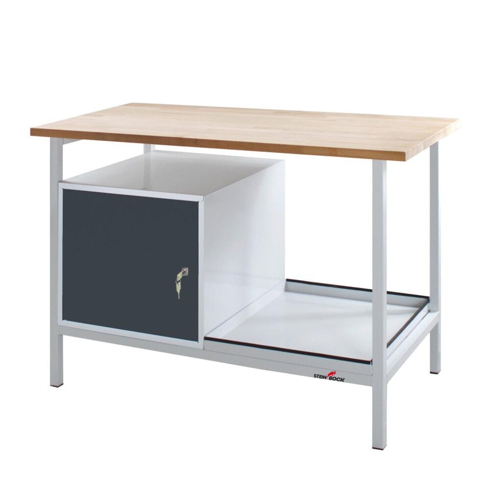 Ława warsztatowa Steinbock® Cube, 1 x drzwi, udźwig 300 kg, wys. x szer. x gł. 825 x 1200 x 600 mm, RAL 7035/7016 Zdjęcie produktu: Ława warsztatowa Steinbock® Cube, 1 x drzwi, udźwig 300 kg, wys. x szer. x gł. 825 x 1200 x 600 mm, RAL 7035/7016