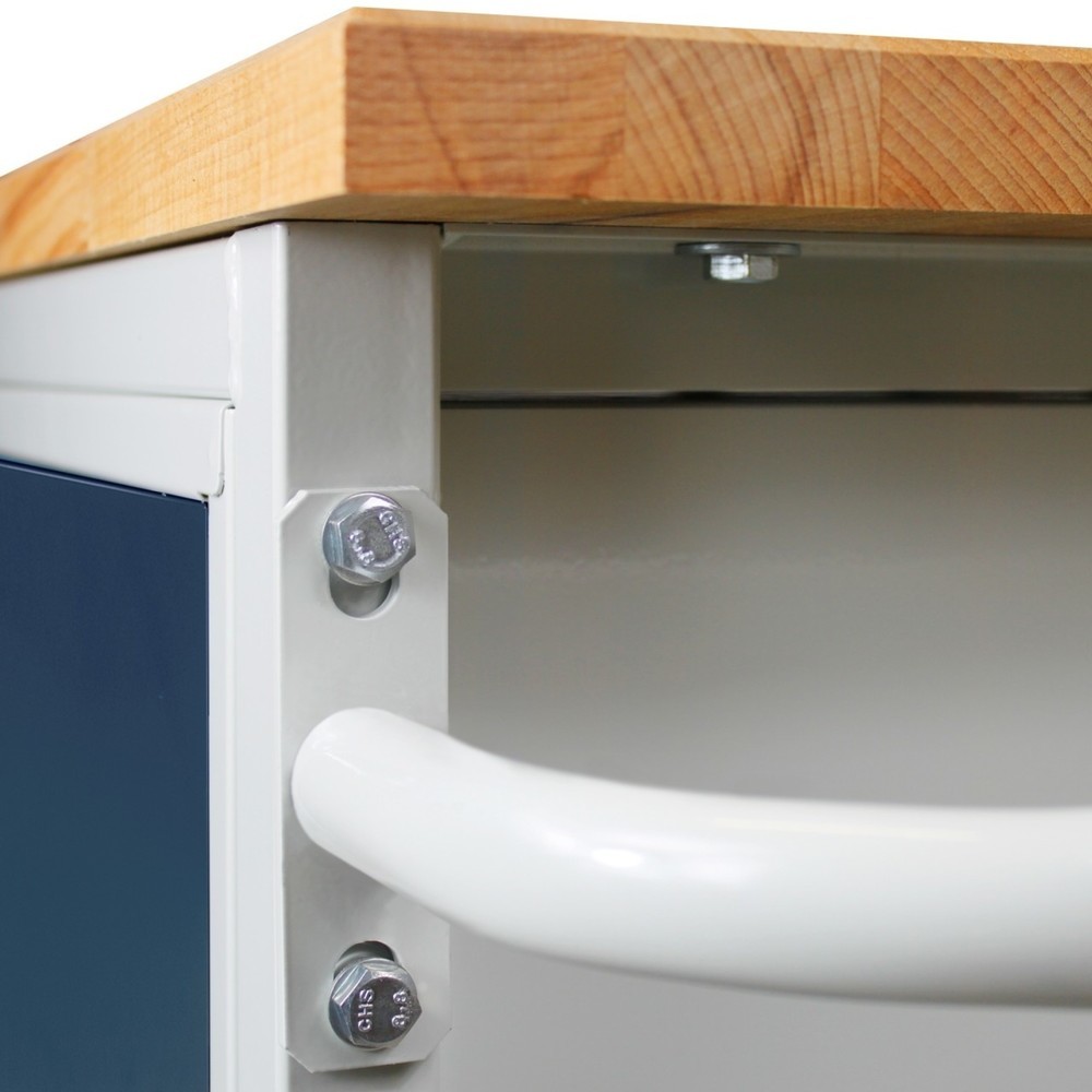 Zdjęcie produktu nr 5: Mobilna ława warsztatowa Steinbock® Motion, 2 x drzwi, udźwig 500 kg, wys. x szer. x gł. 827 x 1300 x 600 mm, RAL 7035/7016