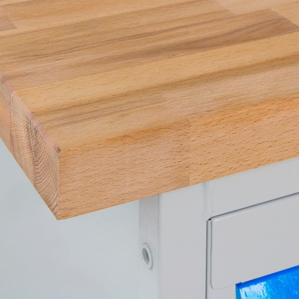 Zdjęcie produktu nr 5: Mobilna ława warsztatowa Steinbock® Motion, 2 x drzwi, udźwig 500 kg, wys. x szer. x gł. 827 x 1300 x 600 mm, RAL 7035/5012