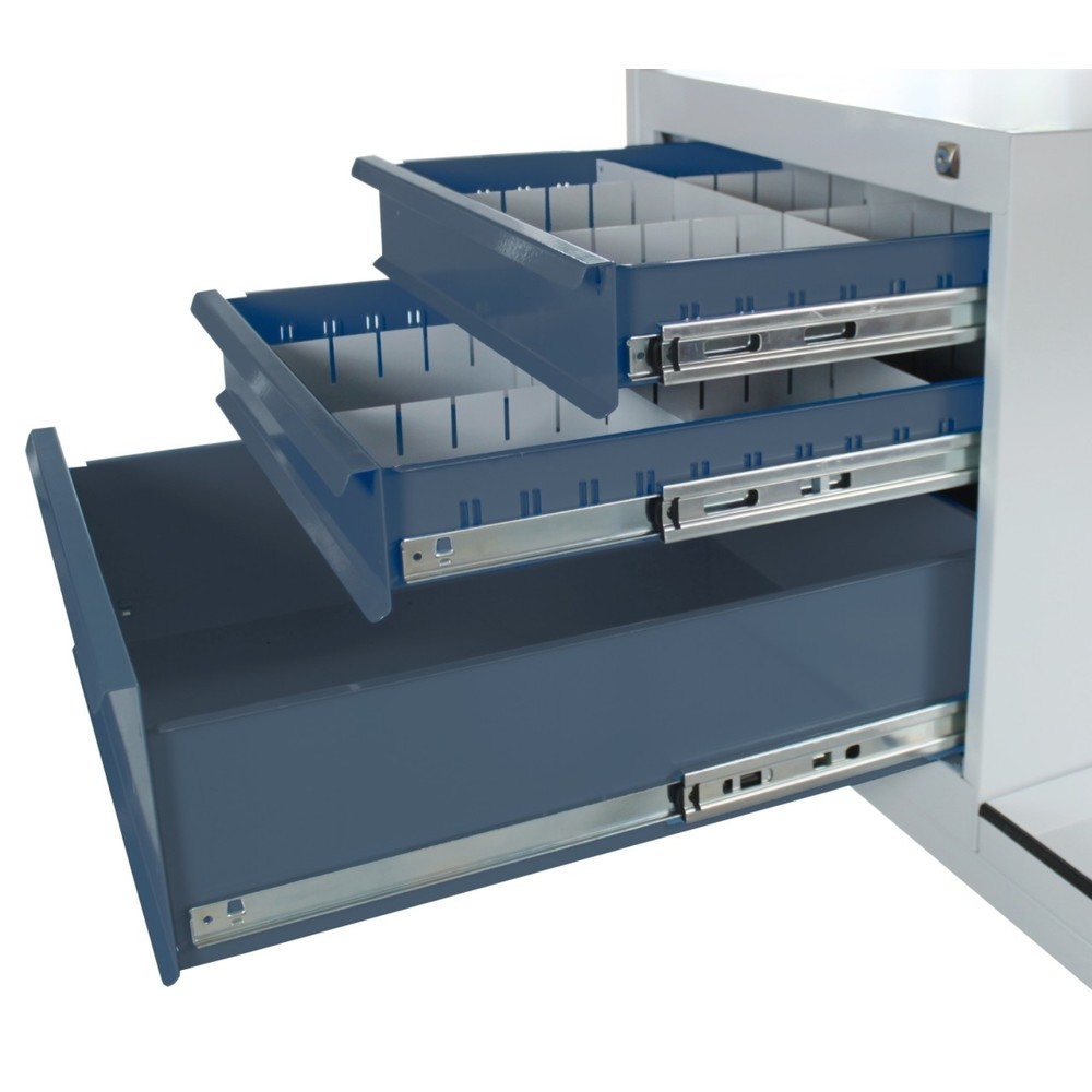 Zdjęcie produktu nr 5: Mobilna ława warsztatowa Steinbock® Motion, 3 x szuflada, udźwig 500 kg, wys. x szer. x gł. 827 x 1300 x 600 mm, RAL 7035/7016