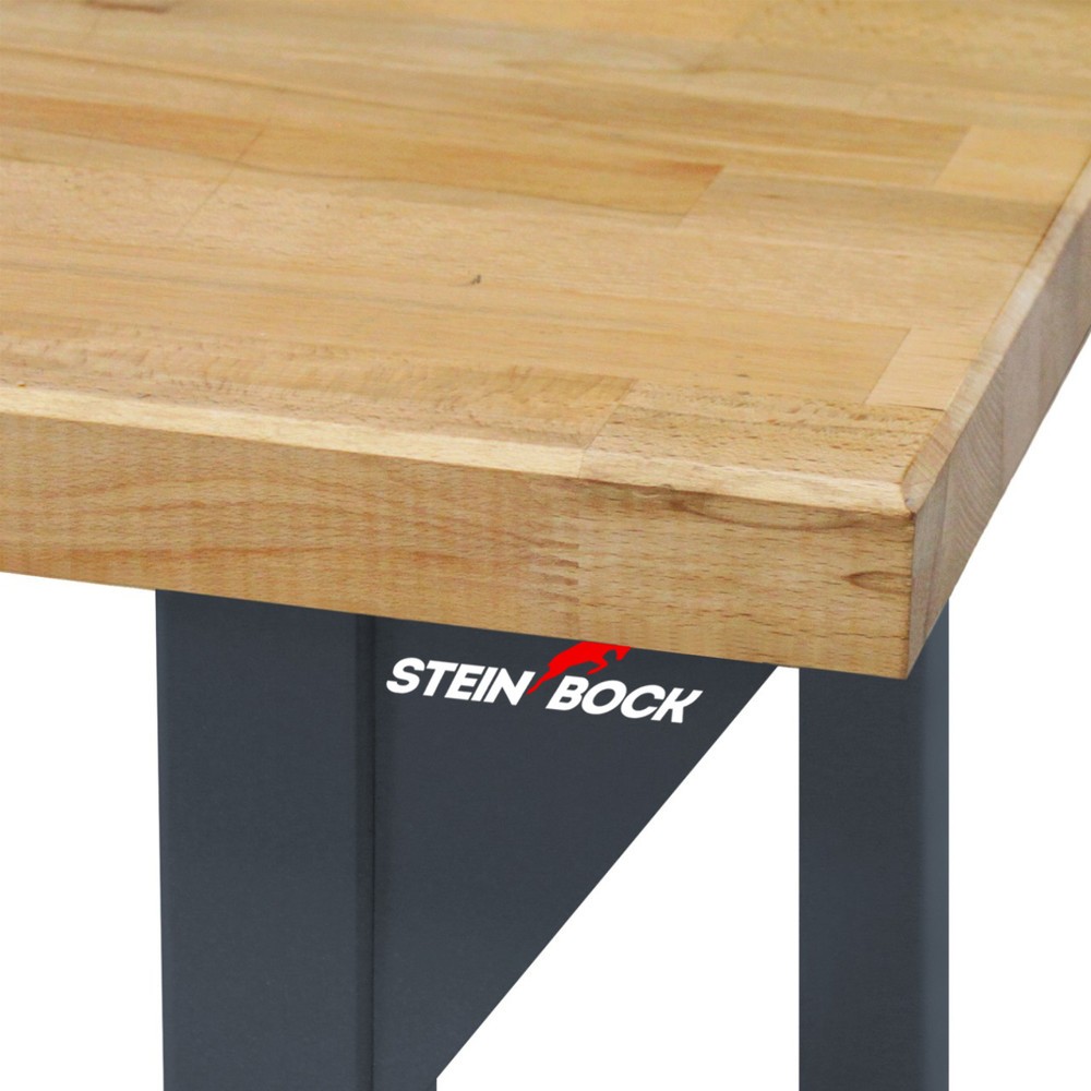 Zdjęcie produktu nr 3: Ława warsztatowa Steinbock® Original, 1 x półka, udźwig 500 kg, wys. x szer. x gł. 850 x 1500 x 750 mm, RAL 7016