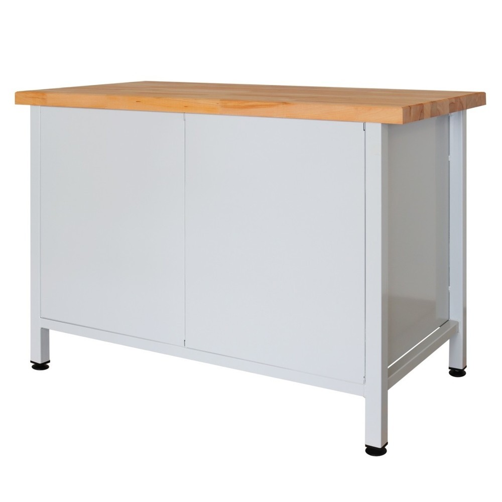 Zdjęcie produktu nr 5: Ława warsztatowa Steinbock® Premium, 4 x szuflada, 1 x sekcja regału, udźwig 300 kg, wys. x szer. x gł. 840 x 1200 x 600 mm, RAL 7035/5012